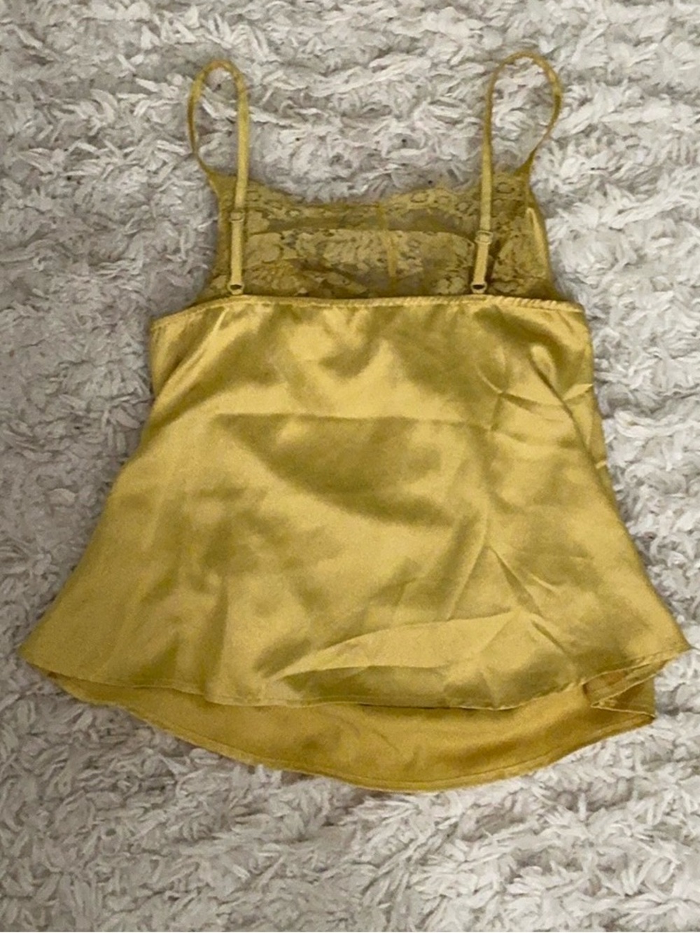 Yellow Lace Trim Cami Top - Picture 2 of 4